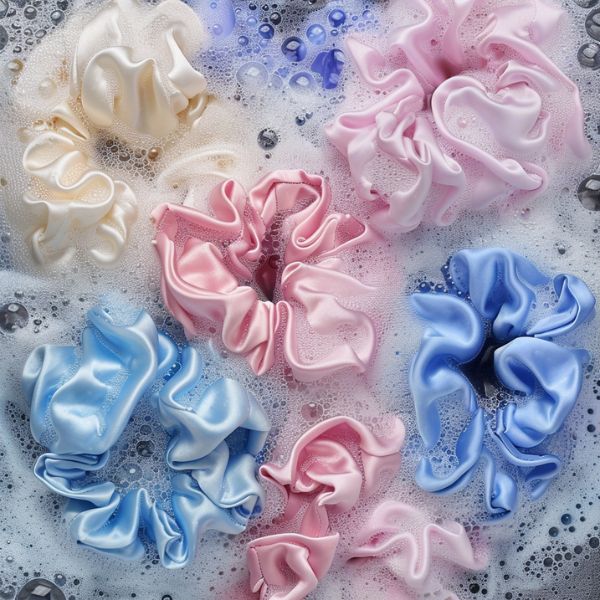 damp silk scrunchies