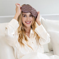 Sleep Mask - Plum - Diamond Quilted