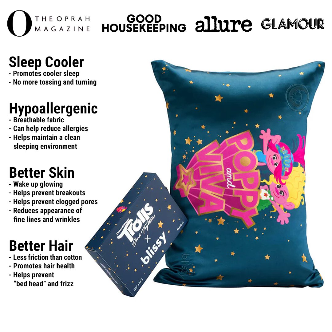 Trolls Mulberry Silk Pillowcase – Blissy Queen