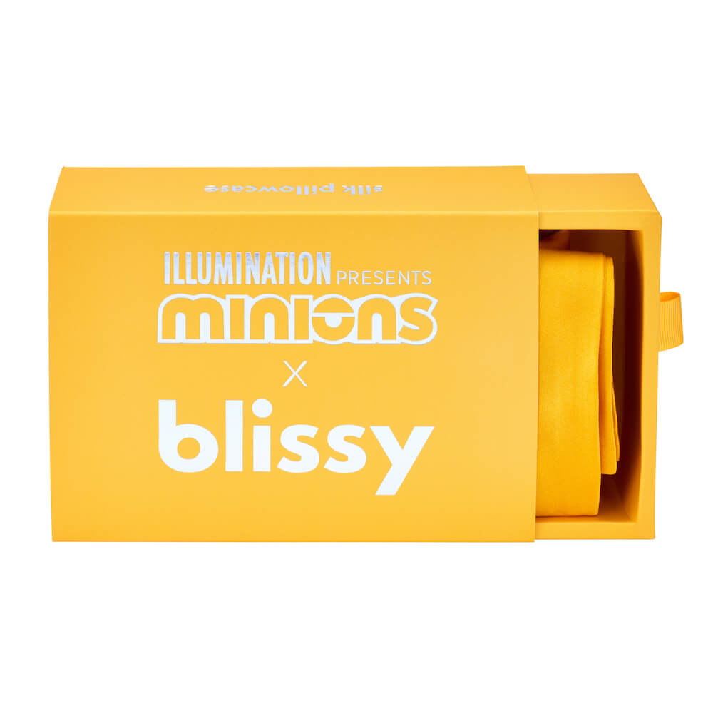 Blissy Sleepyhead Minion Silk Pillowcase Detail – Standard