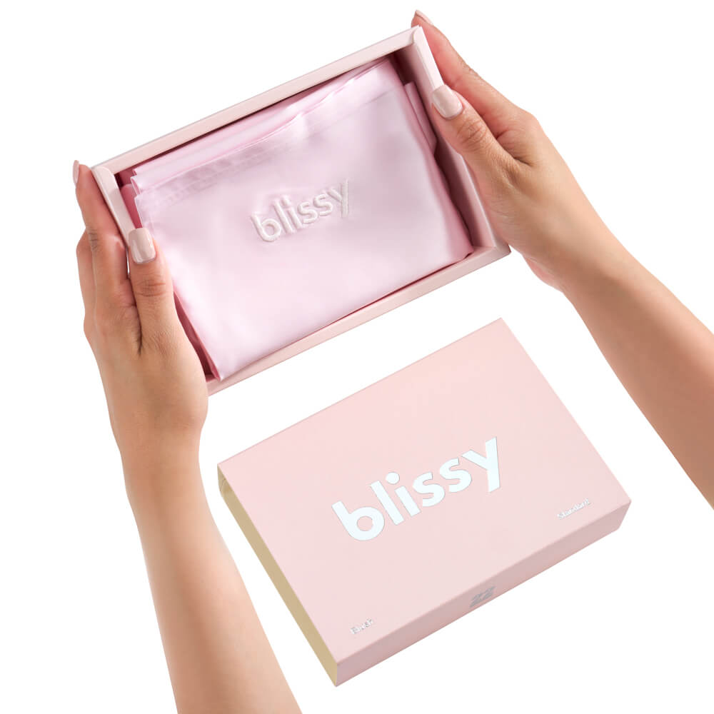 Queen Blush Pillowcase – Blissy Premium Silk