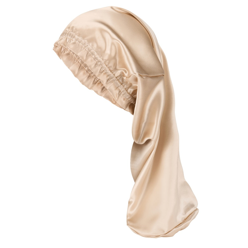 Blissy 100% Mulberry Silk Blissy Cascade Bonnet Lifestyle – Mulberry Silk
