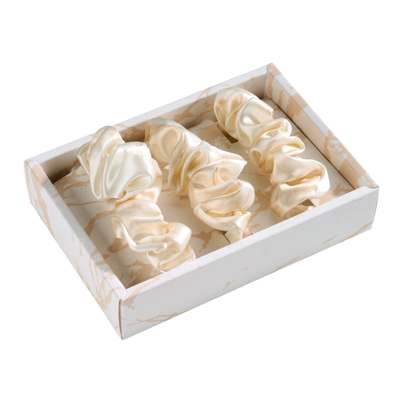 Blissy Scrunchies - Champagne Marble