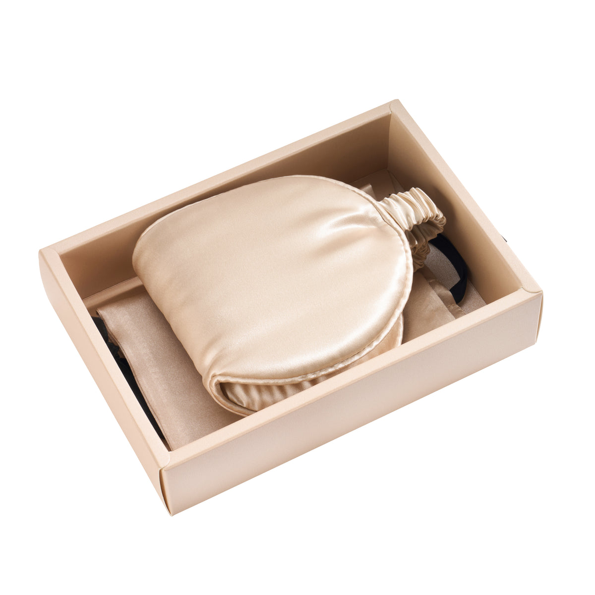 Blissy Champagne Silk Sleep Mask Detail –