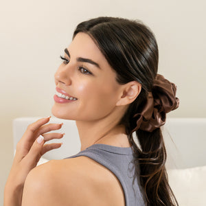 Blissy Oversized Scrunchie - Chocolate