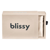 Champagne Crescent Pillowcase Close-Up – Blissy 22 Momme Silk