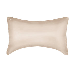 Blissy Queen Champagne Crescent Pillowcase Lifestyle – Mulberry Silk