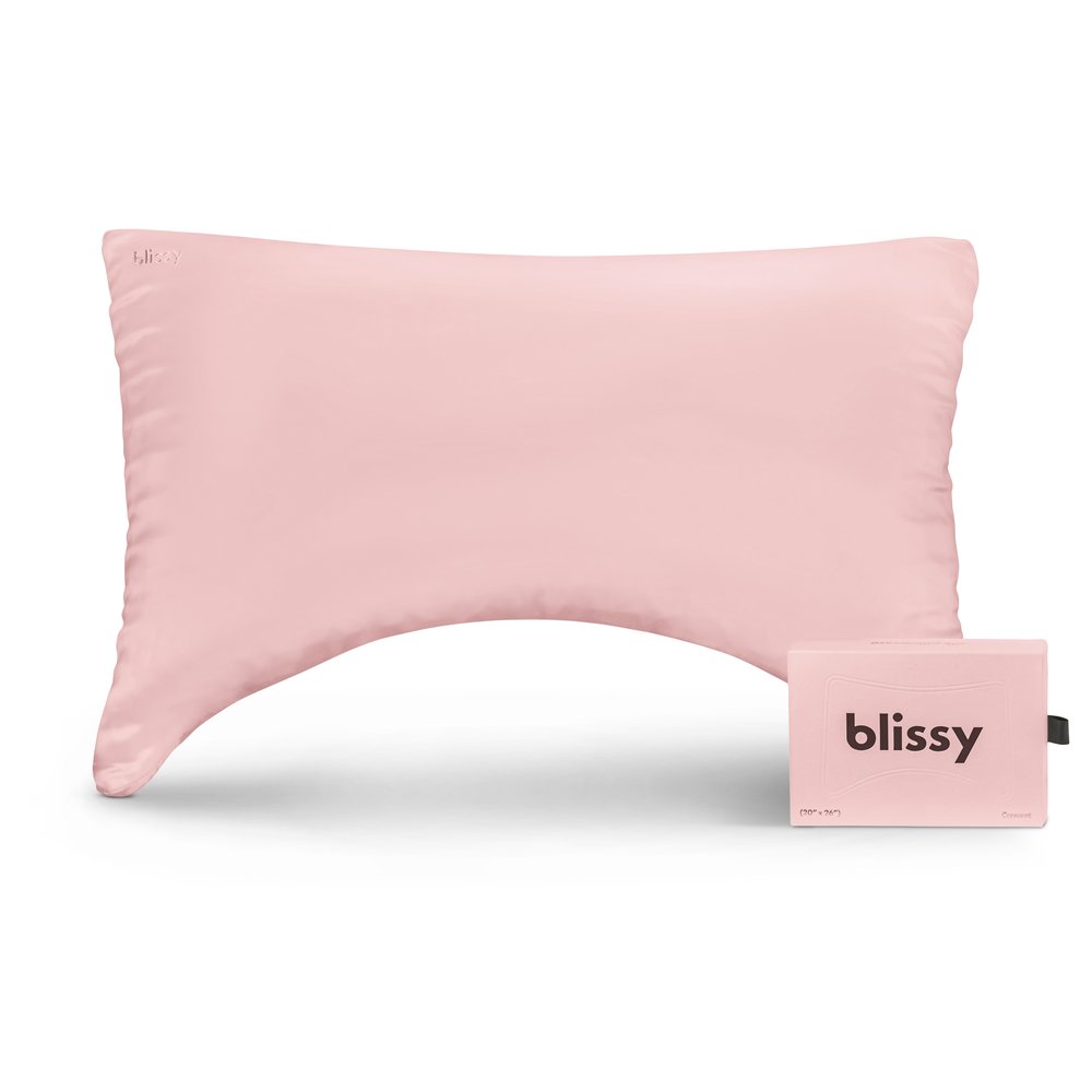 Pink Mulberry Silk Crescent Pillowcase – Blissy King