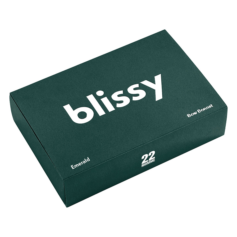 Emerald Blissy Bow Bonnet – Blissy Premium Silk