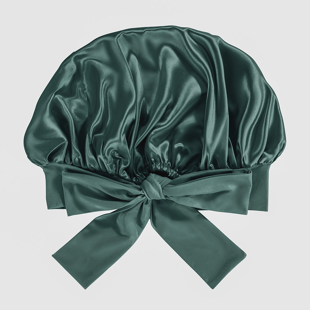 Blissy Emerald Blissy Bow Bonnet Lifestyle – Mulberry Silk