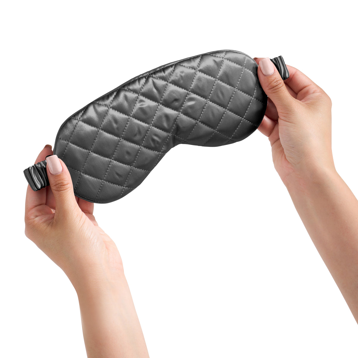 Blissy Grey Silk Sleep Mask Detail –