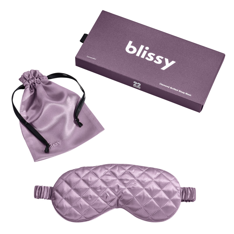 Sleep Mask - Lavender - Diamond Quilted