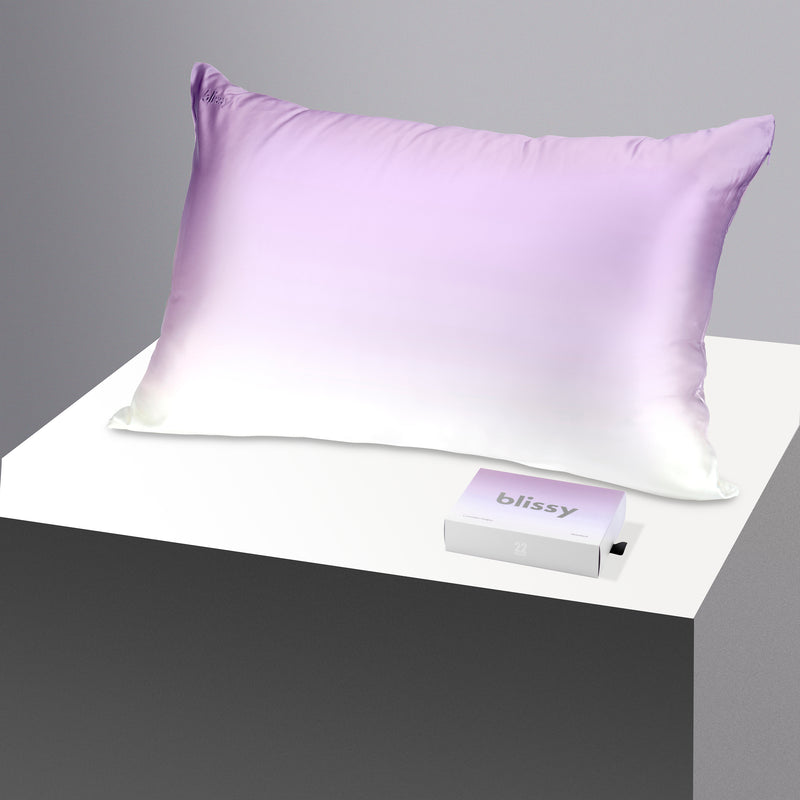 Pillowcase - Lavender Ombre - Queen - Blissy Queen Lavender Ombre Pillowcase – 22 Momme Mulberry Silk, 100% Silk