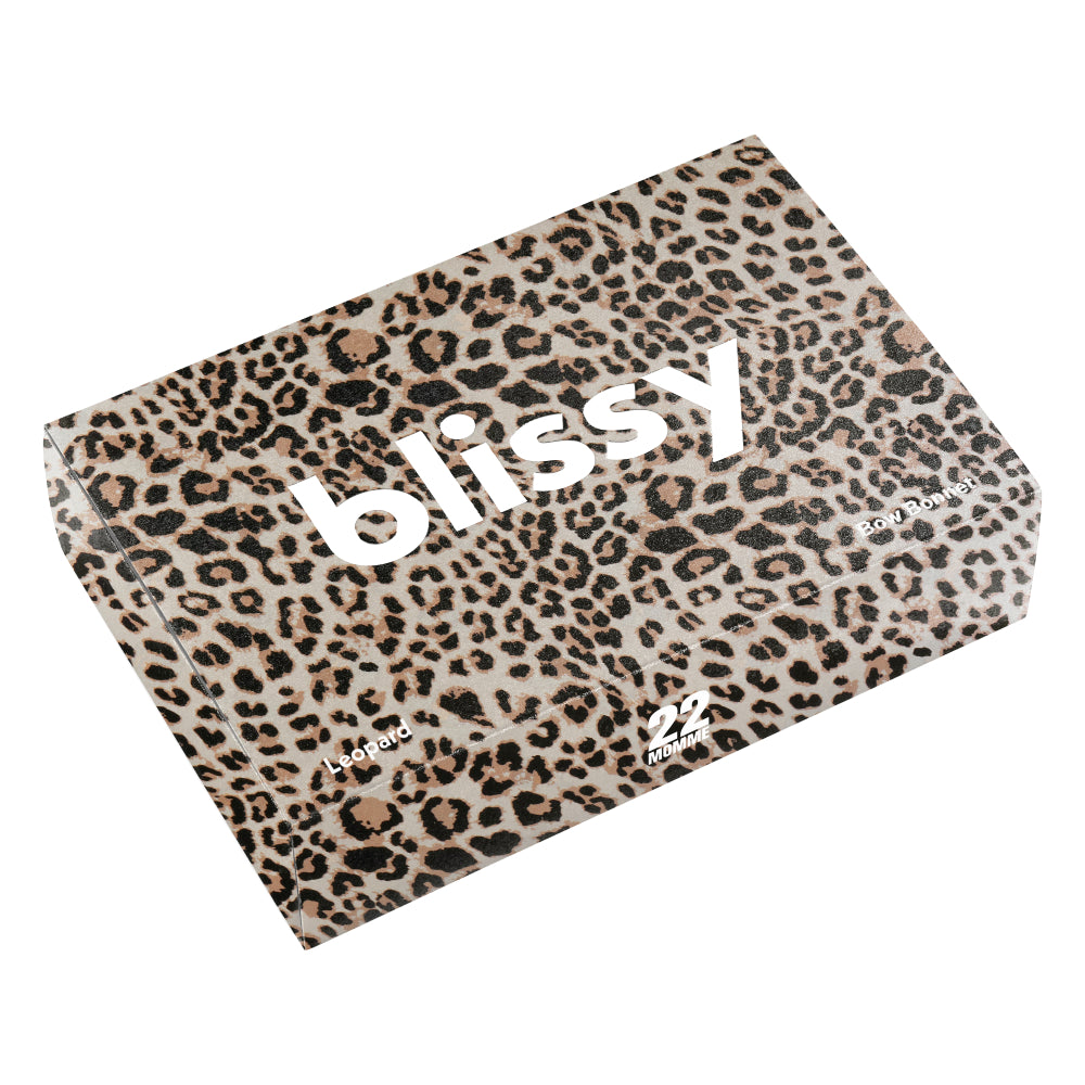 Leopard Blissy Bow Bonnet – Blissy Premium Silk