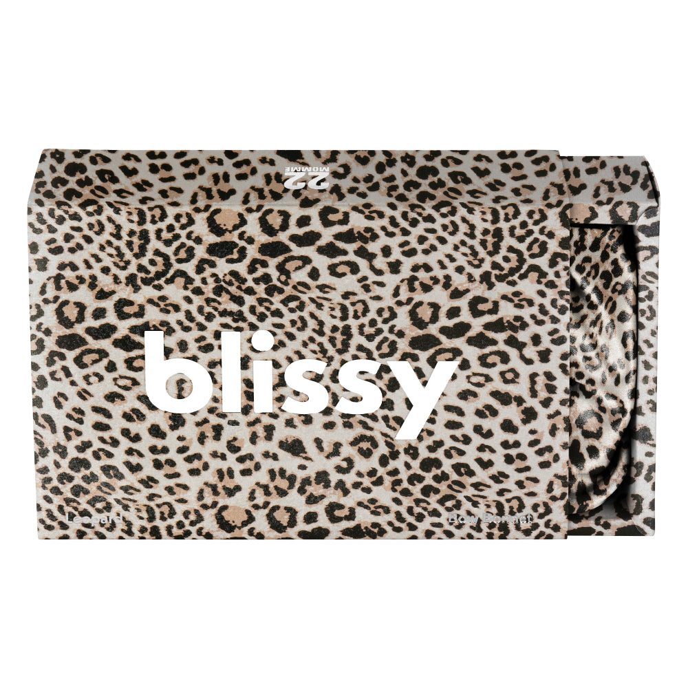 Blissy Leopard Silk Blissy Bow Bonnet Detail –
