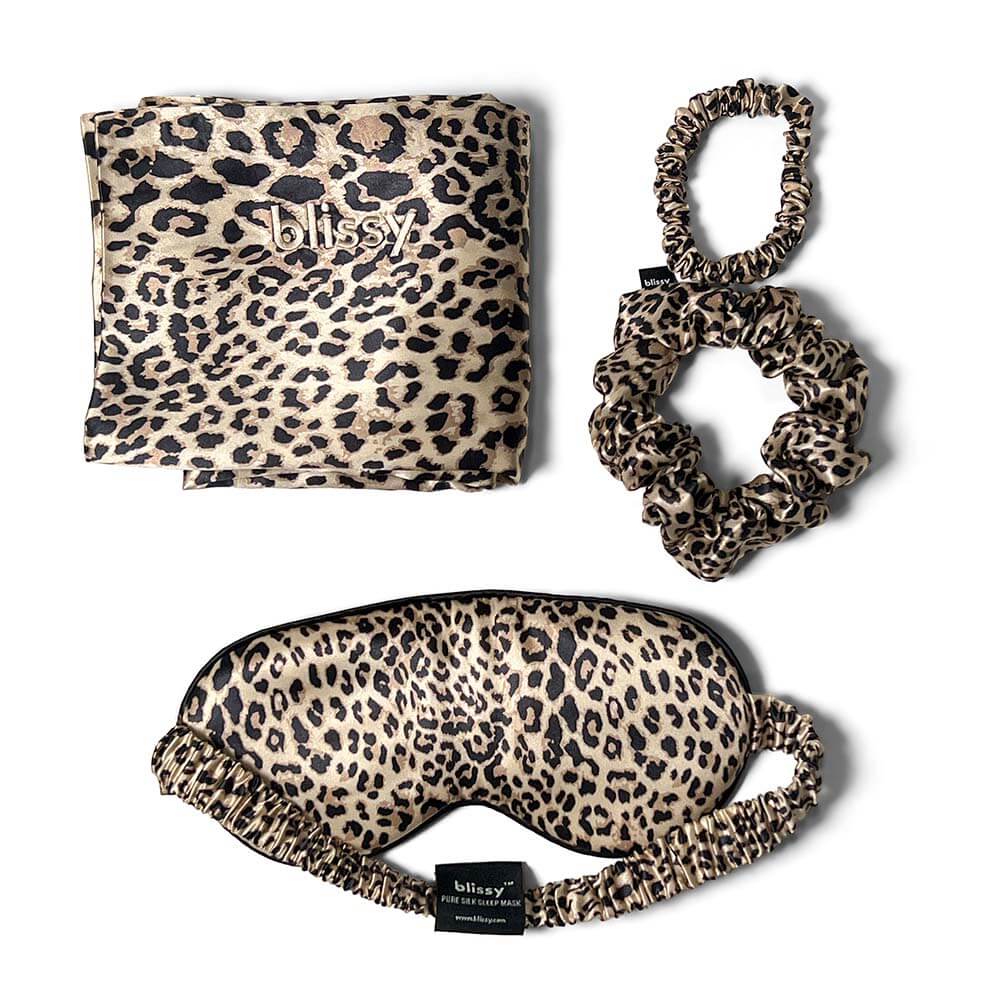 Blissy Leopard Silk Blissy Dream Set Detail – King