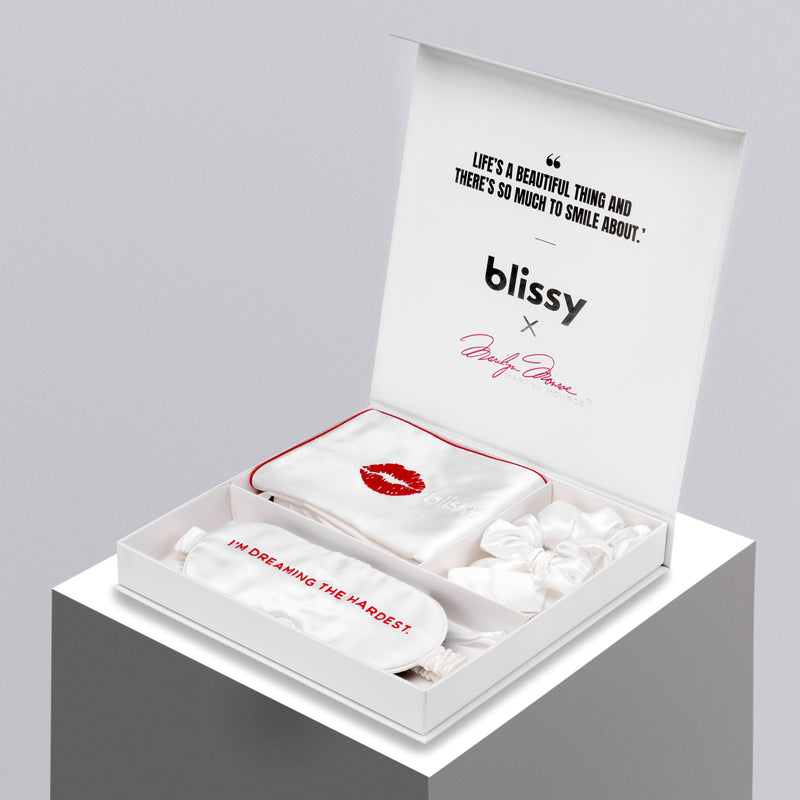Blissy Dream Set - Marilyn Monroe™ - Queen - Blissy Queen Marilyn Monroe™ Blissy Dream Set – 22 Momme Mulberry Silk, 100% Silk