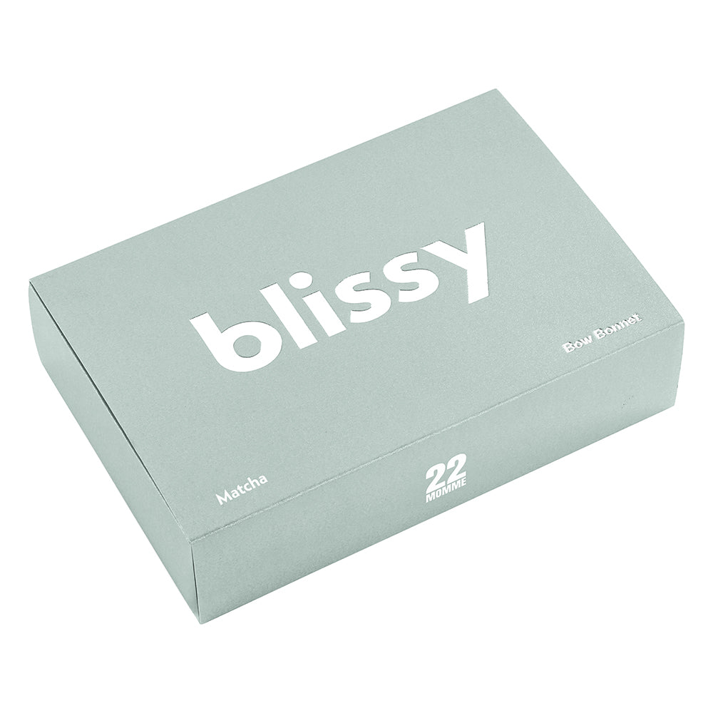 Matcha Mulberry Silk Blissy Bow Bonnet – Blissy