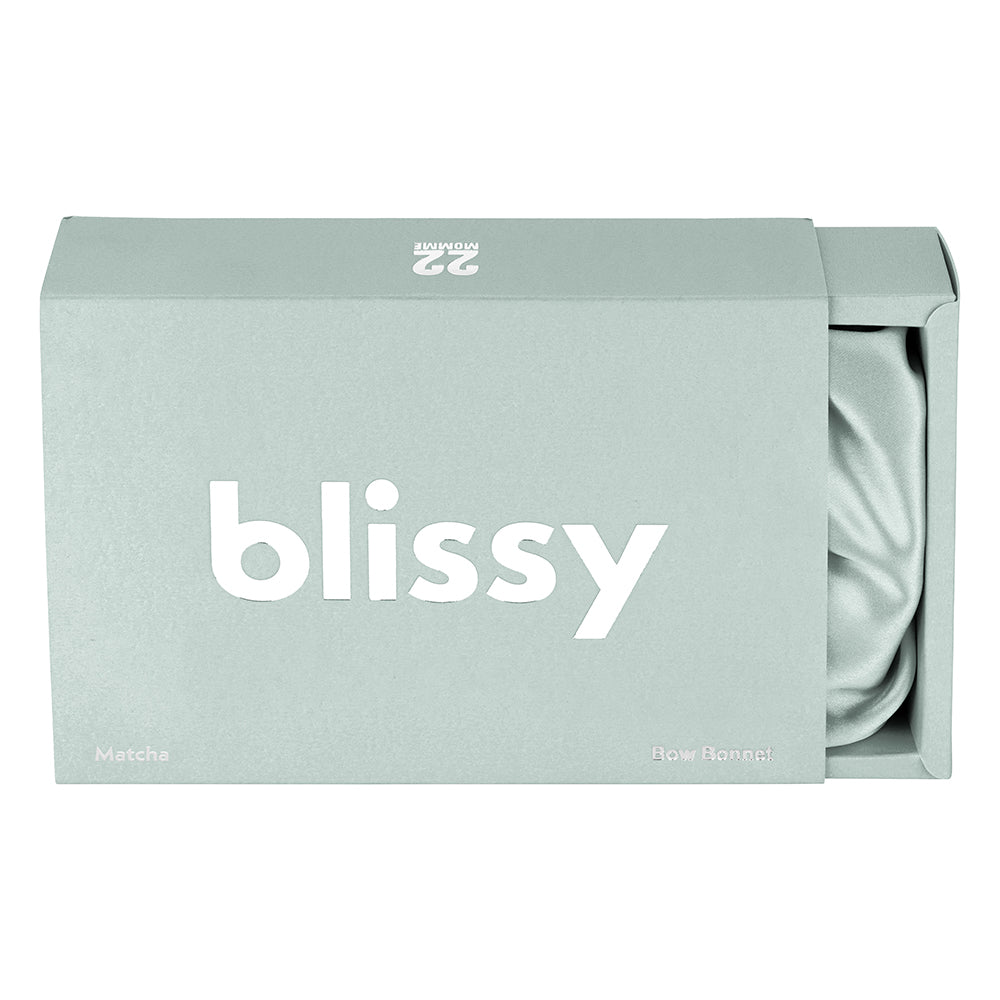 Blissy Matcha Silk Blissy Bow Bonnet Detail –