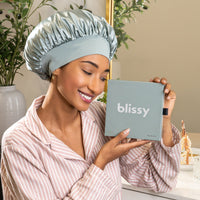 Blissy Matcha Blissy Halo Bonnet Lifestyle – Mulberry Silk