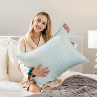Pillowcase - Mint Striped - King