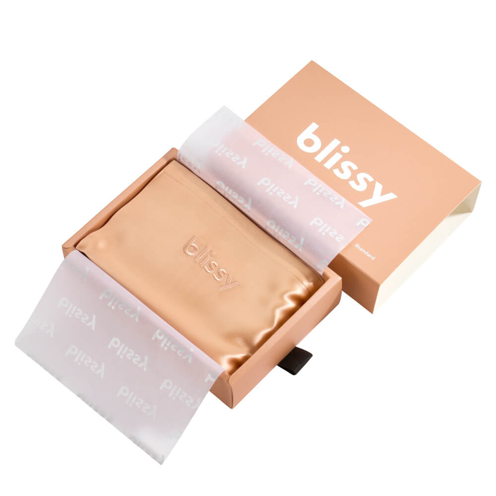 Blissy Mulberry Silk Pillowcase – Peach Standard