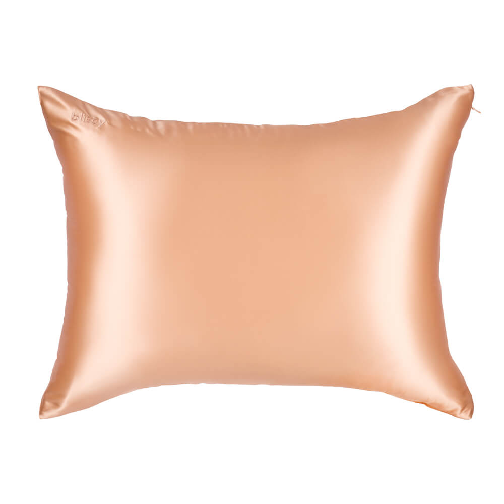 Blissy King Peach Pillowcase Lifestyle – Mulberry Silk