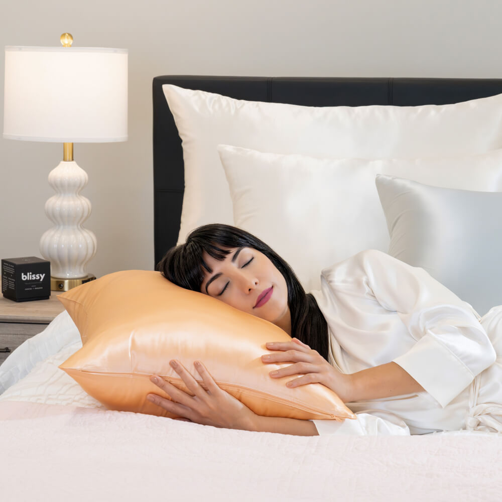 Blissy Mulberry Silk Pillowcase – Peach Standard