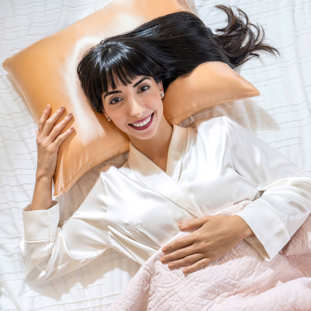 Standard Peach Pillowcase – Blissy Premium Silk