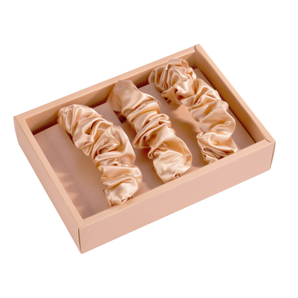 Blissy Peach Silk Blissy Scrunchies Detail –