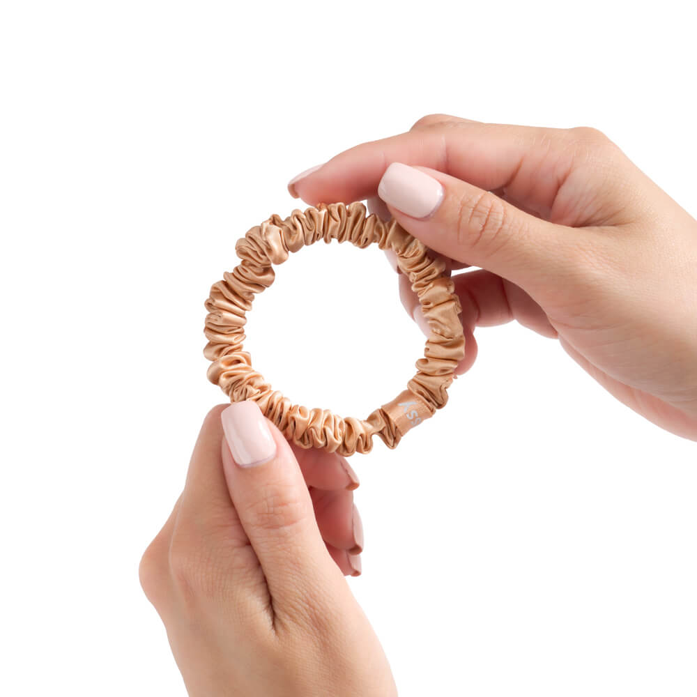 Peach Blissy Skinny Scrunchies – Blissy Premium Silk