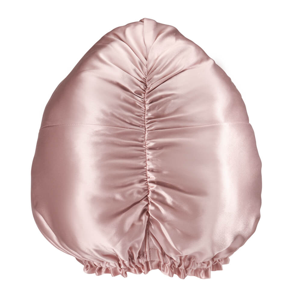 Pink Blissy Bonnet Close-Up – Blissy 22 Momme Silk