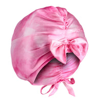 Blissy Junior Bow Bonnet - Pink Tie Dye