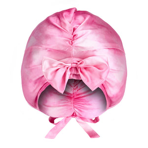 Blissy Junior Bow Bonnet - Pink Tie Dye