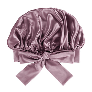 Blissy Mulberry Silk Blissy Bow Bonnet – Plum