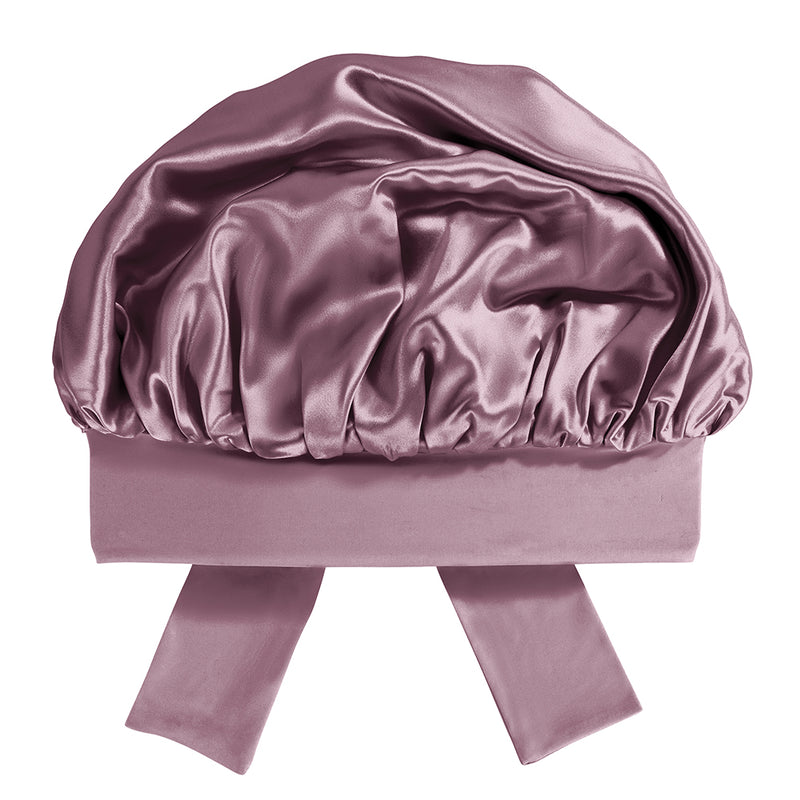 Plum Blissy Bow Bonnet – Blissy Premium Silk