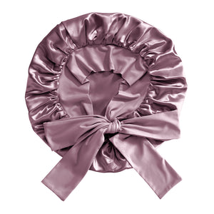 Blissy Plum Silk Blissy Bow Bonnet Detail –
