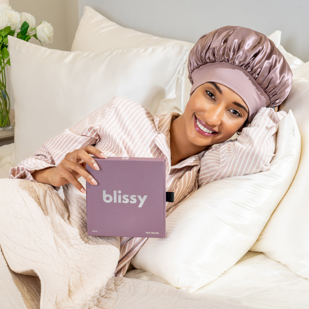 Plum Blissy Halo Bonnet – Blissy Premium Silk