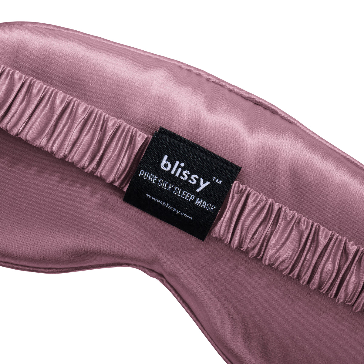 Blissy Plum Silk Sleep Mask Detail –