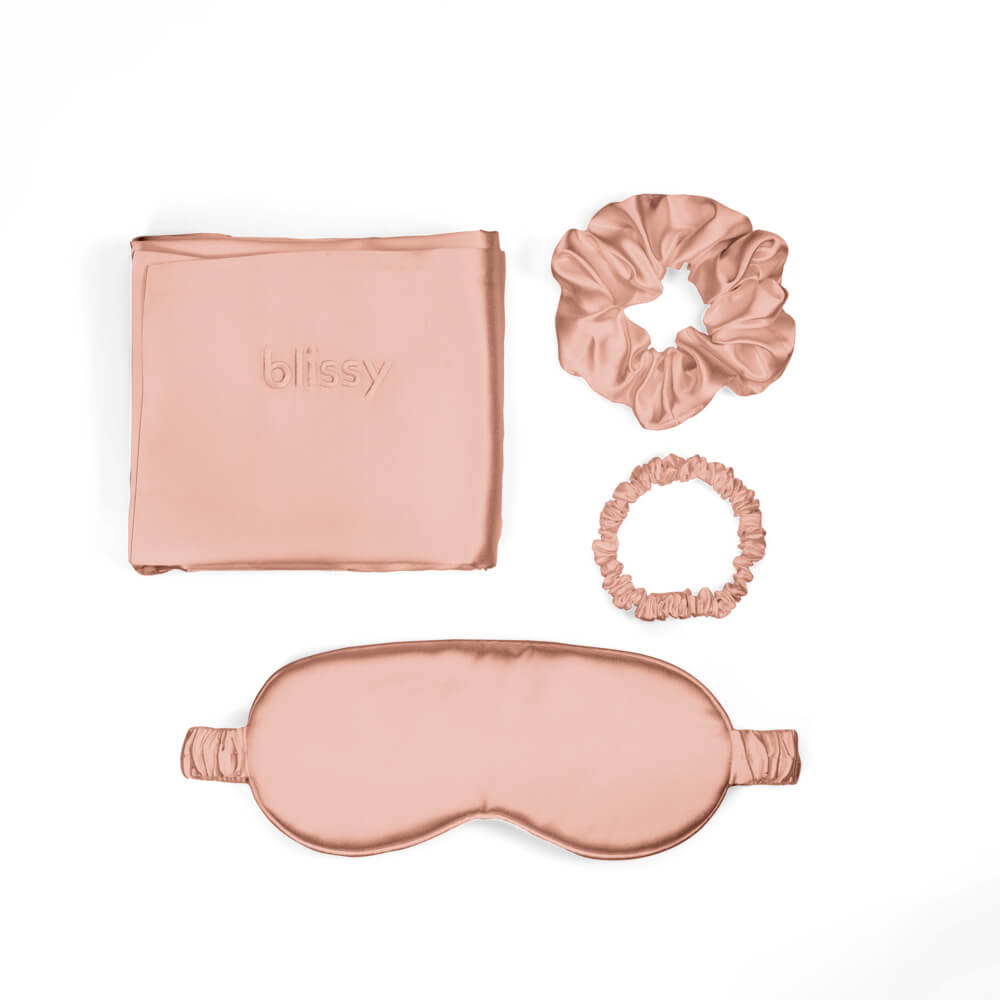 Blissy Rose Gold Silk Blissy Dream Set Detail – King