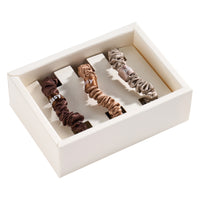 Blissy Skinny Scrunchies - Taupe, Cinnamon, Brown