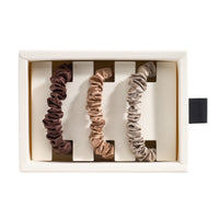 Blissy Skinny Scrunchies - Taupe, Cinnamon, Brown