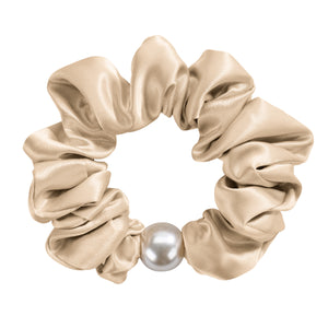 Blissy Pearl Scrunchies - Taupe