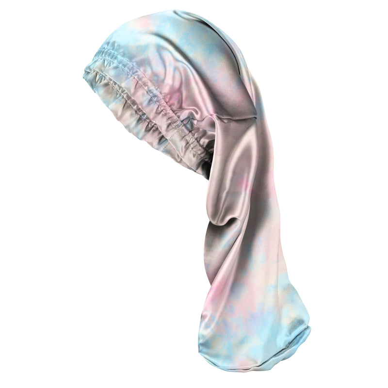 Blissy Tie Dye Blissy Cascade Bonnet – 22 Momme Mulberry Silk, 100% Silk