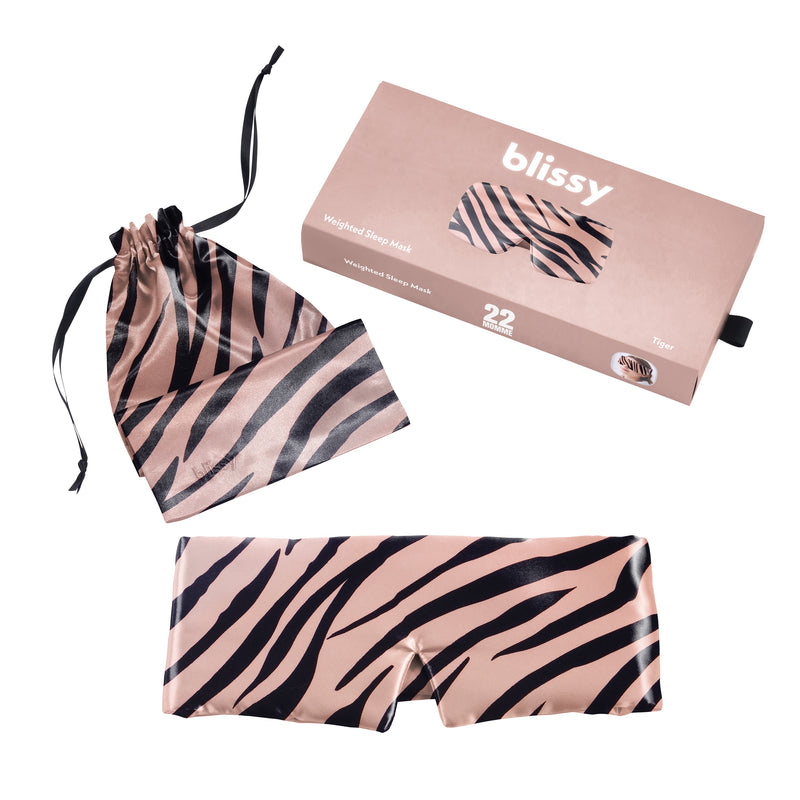 Sleep Mask - Tiger - Weighted