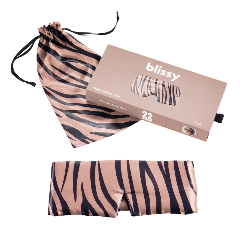 Sleep Mask - Tiger - Weighted