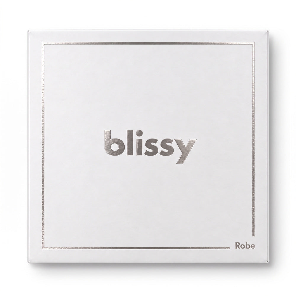 Blissy Signature Silk Robe - White