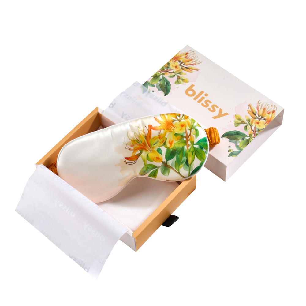 Zodiac Flower Mulberry Silk Sleep Mask – Blissy
