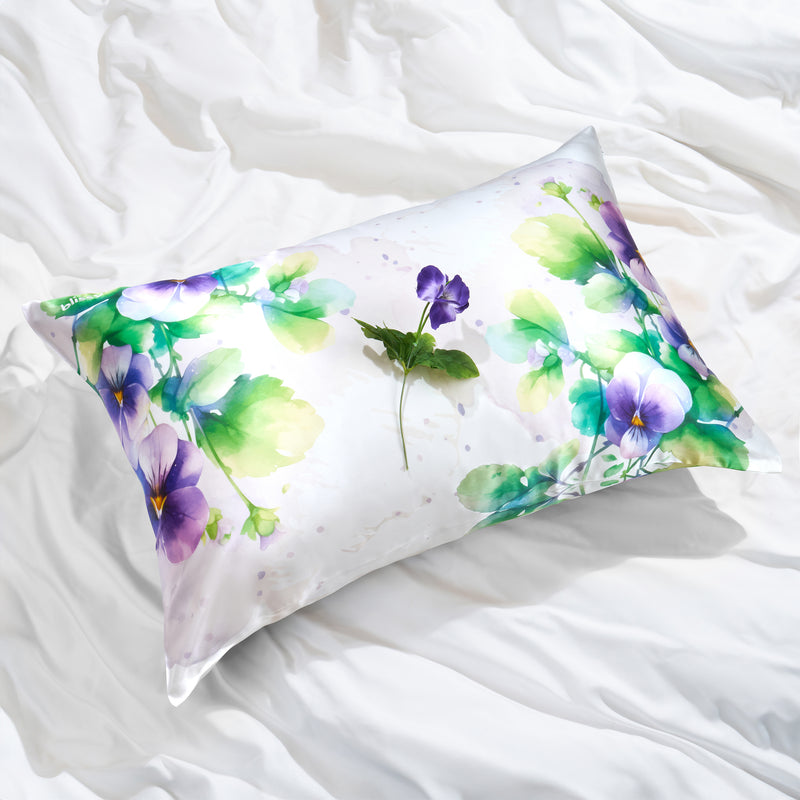 Pillowcase - Zodiac Flower - Capricorn Pansy - King