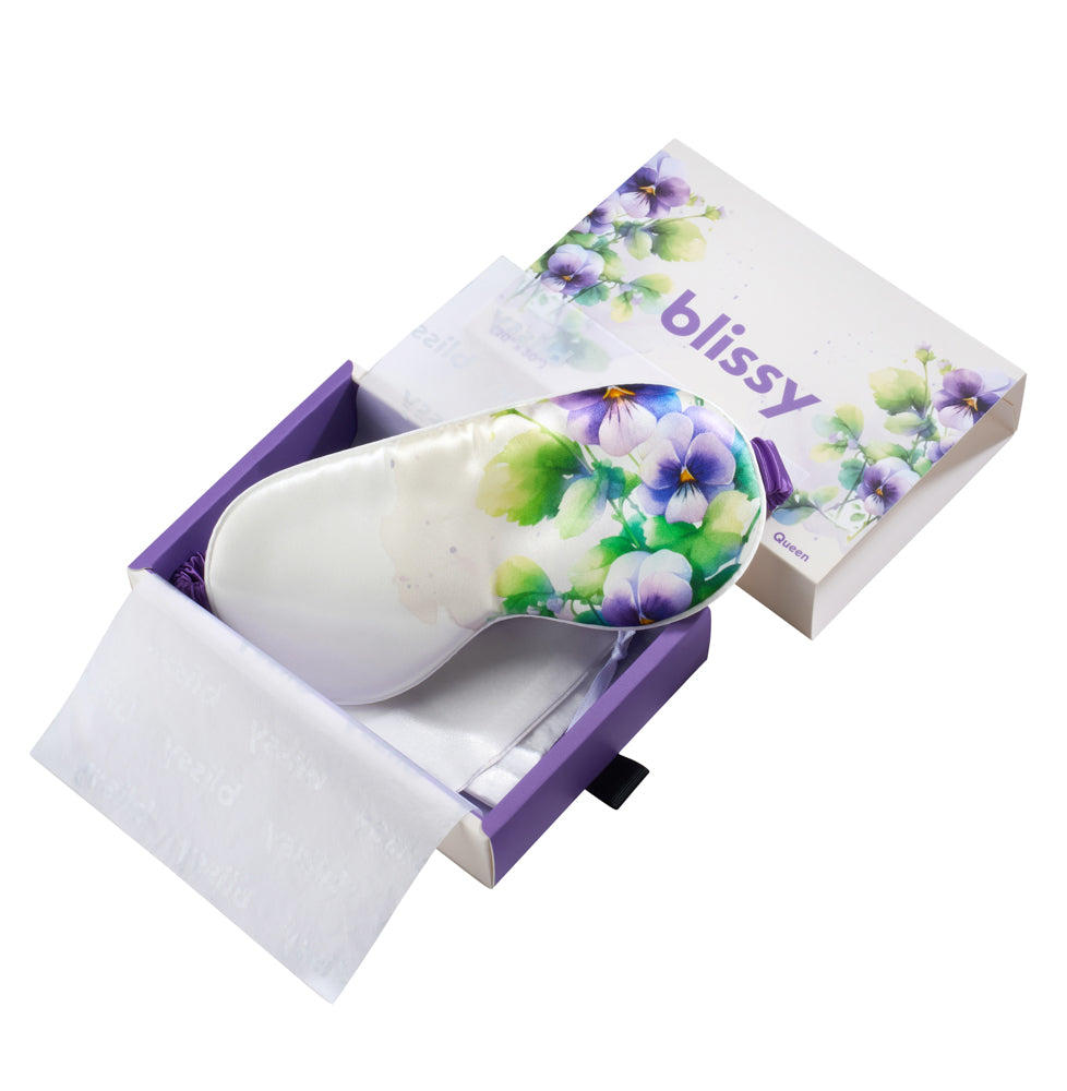 Zodiac Flower Mulberry Silk Sleep Mask – Blissy